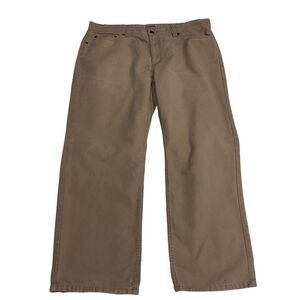Blue Mountain Men's High Rise Straight Jeans Size 40x32 Brown 100% Cotton Rugged